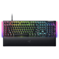 Razer BlackWidow V4 Chroma RGB Green Clicky Switches USB Wired Mechanical Gaming Keyboard - Black RZ03-04690100-R3M1 